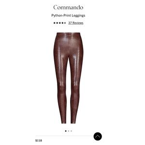 Commando control top leggings python print. NWT